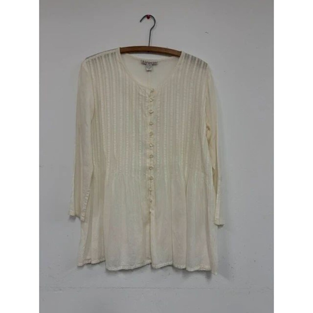 Vintage Karavan Boho Coquette Pintuck Blouse